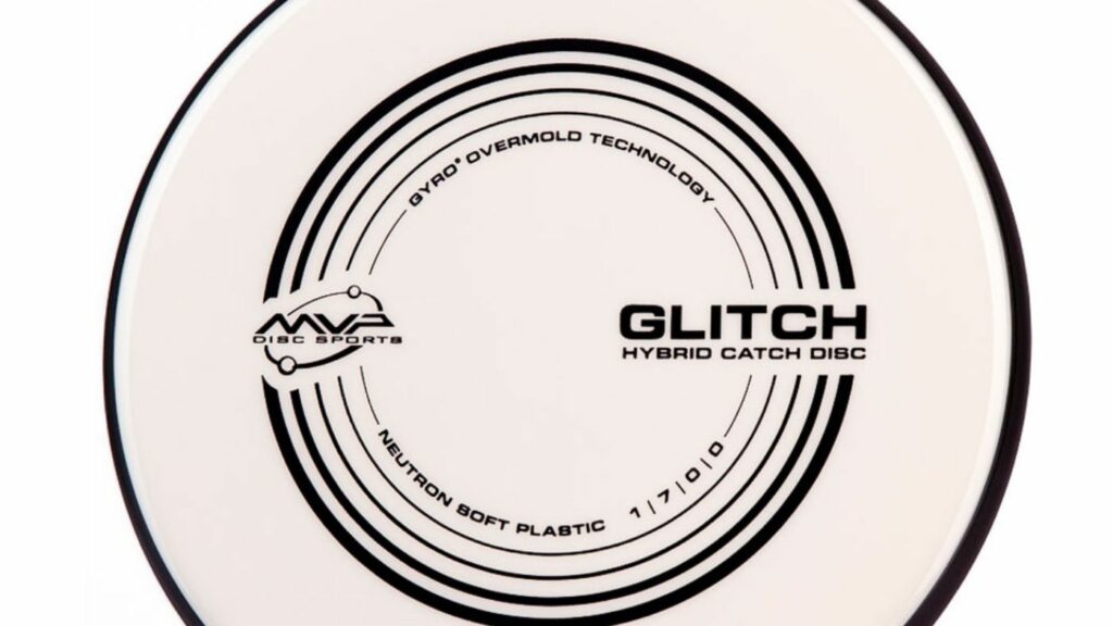 A white MVP Neutron Soft Glitch disc with blackstamp