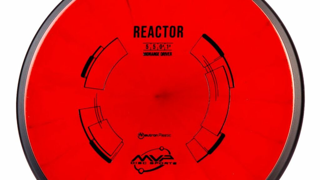 A red MVP Neutron Reactor with black stamp