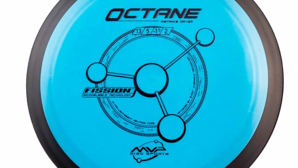 A blue MVP Fission Octane with Black stamp and rims