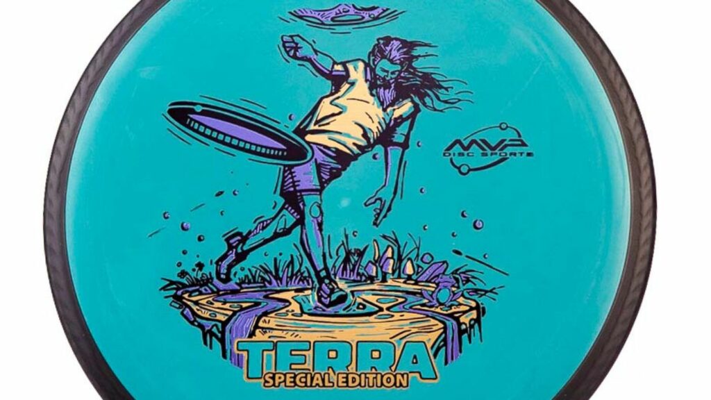 A Teal-ish MVP Terra Special Edition with Purple/Yellow-ish/Black Stamp and Black Rims