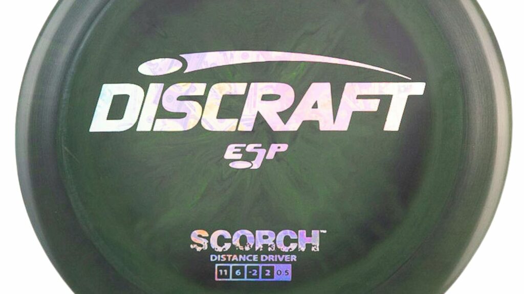 A Dark Green Discraft ESP Scorch with Holographic Stamp