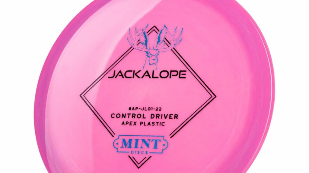 A Pink Mint Discs Jackalope Control Driver with Black Stamp