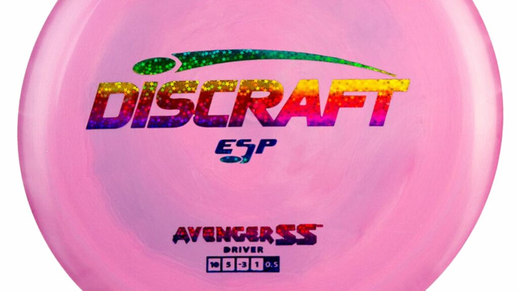 A Pink Discraft  ESP Avenger SS with Pink Rainbow Stamp