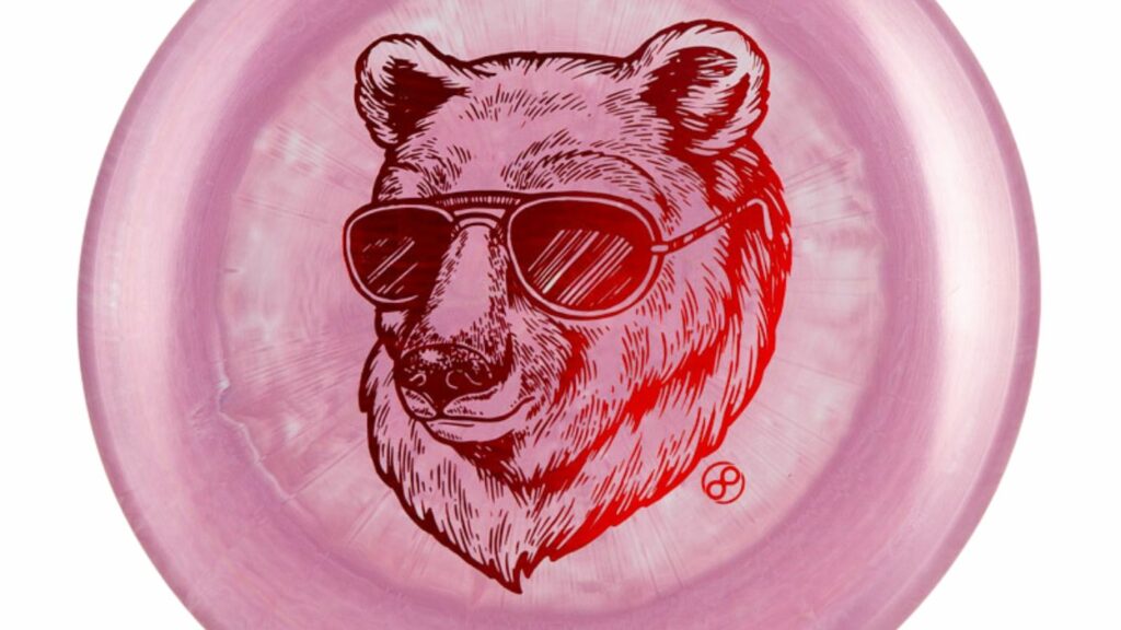 Magenta-ish Discraft ESP Drone Cool Bear with Red Stamp 