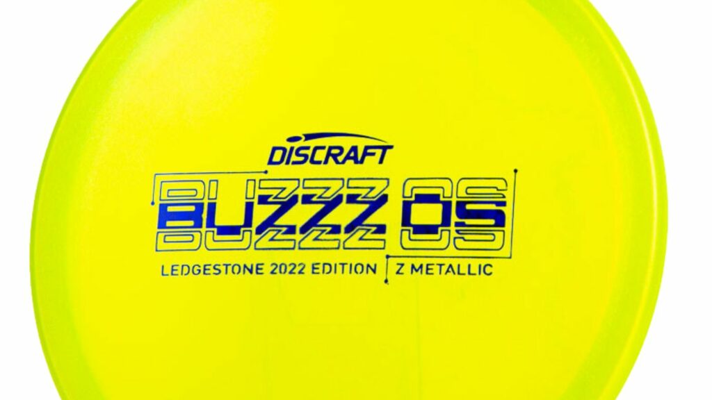 Bright Green Discraft Buzzz OS with Blue Stamp