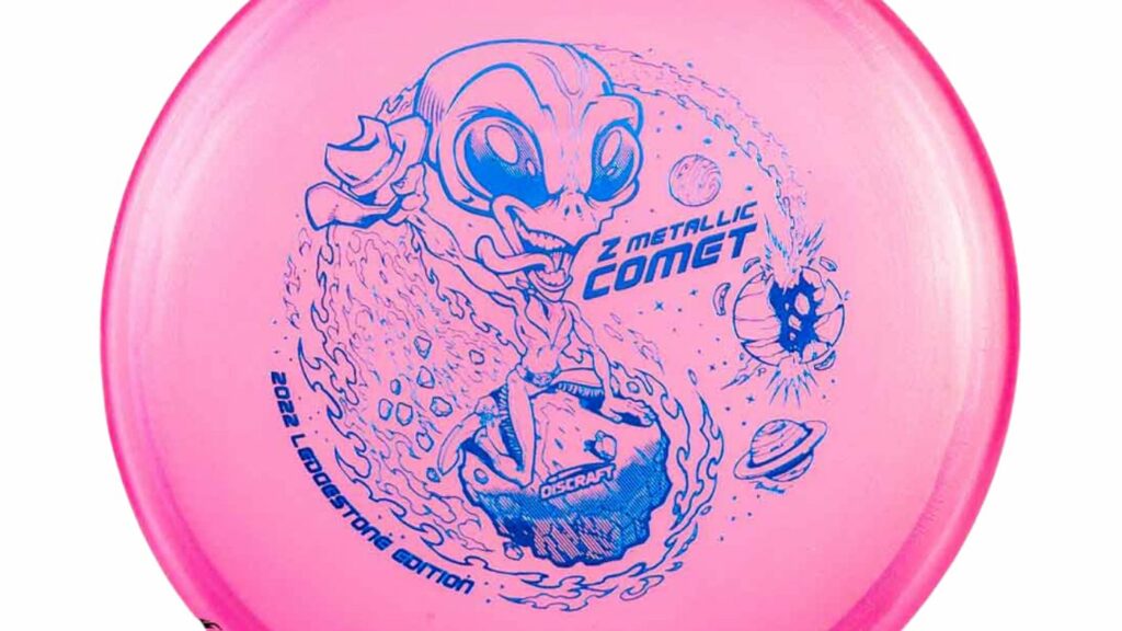 Pink Discraft Metallic Z Comet with Blue Stamp