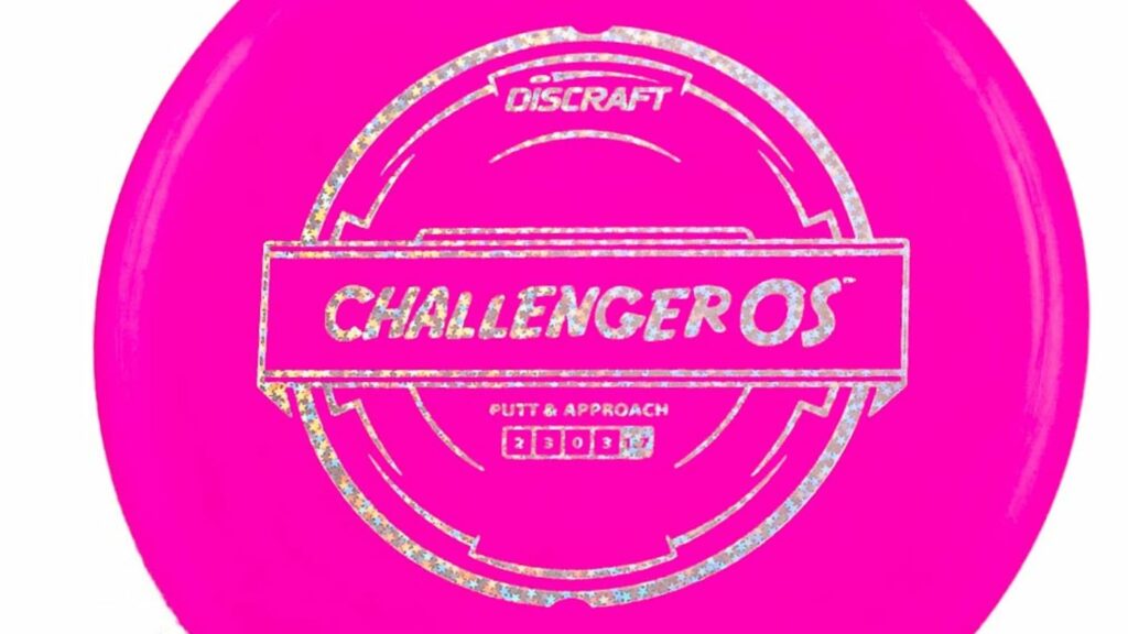 Pink Discraft Putter Blend Challenger OS with Holo Sparkles Stamp