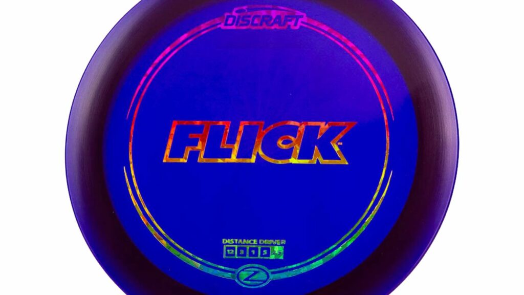 Blue Discraft Z Flick with Rainbow Shatter Stamp 