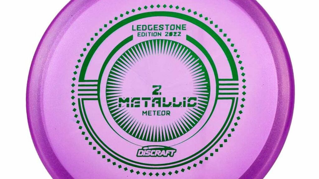 Purple Discraft Metallic Z Meteor with Green Stamp