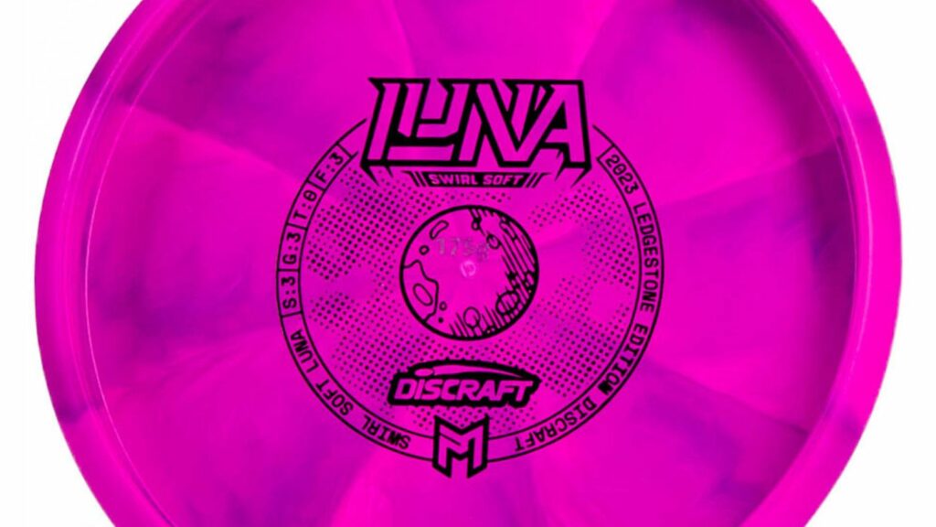 Pink Discraft Swirl Soft Luna with Black Stamp