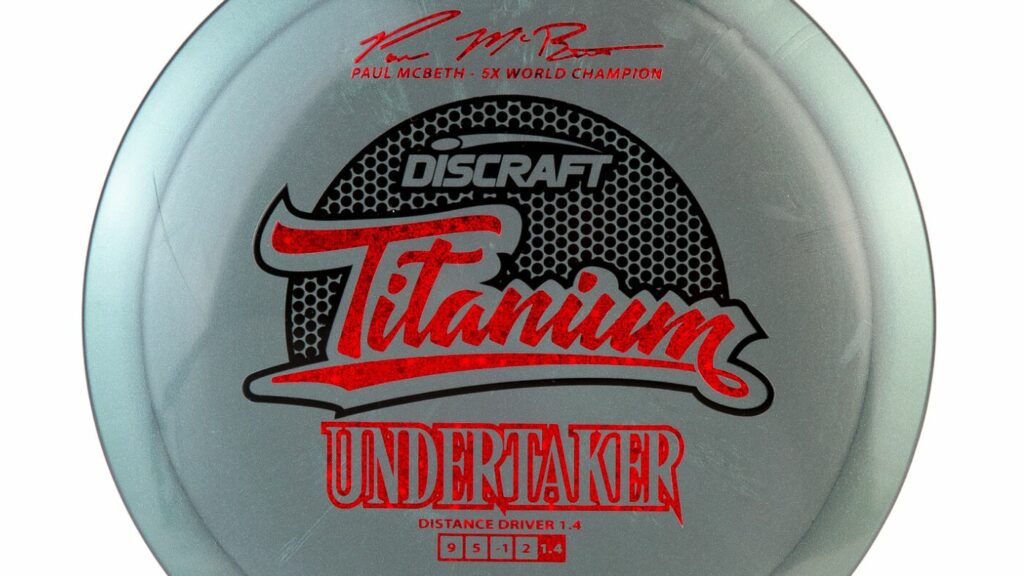 Grey Discraft Titanium Undertaker with Red Sparkle Stamp