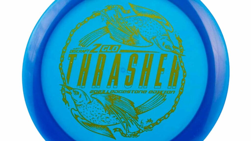 Blue Discraft Z Glo Thrsher with Gold Stamp